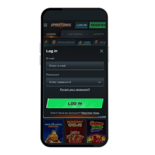 Spinational Casino register